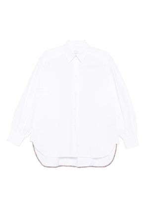 Paul Smith curved-hem cotton shirt - White