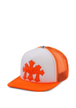 Chrome Hearts Cemetery cross-patch trucker hat - Orange