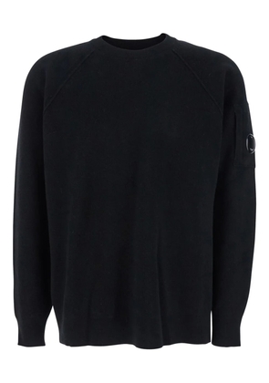 C.P. Company raglan-sleeve Lens-pocket sweater - Black