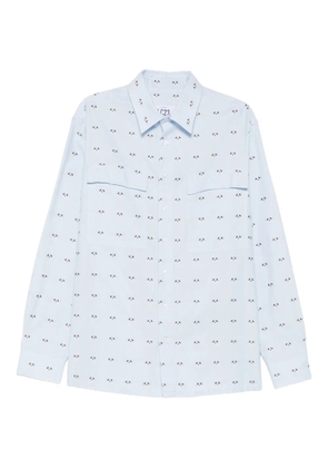 LC23 chest-pocket patterned shirt - Blue