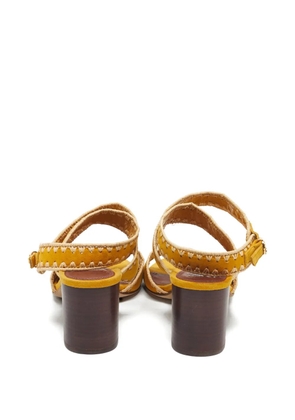 Tory Burch Ankle-strap block-heel sandals - Yellow