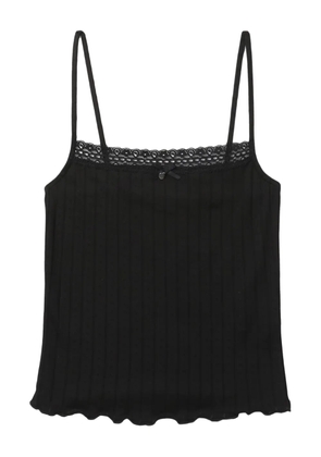 BAPY BY *A BATHING APE® lace-trimmed ribbed top - Black