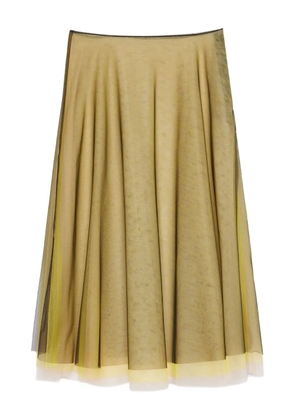 MSGM layered tulle midi skirt - Yellow