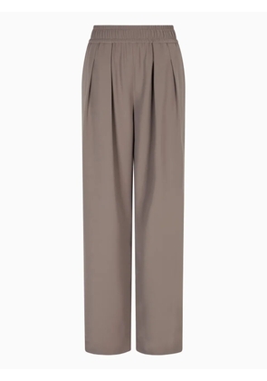 Emporio Armani elastic-waist pleated trousers - Neutrals