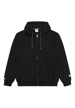 AAPE BY *A BATHING APE® logo-embossed zip-up hoodie - Black