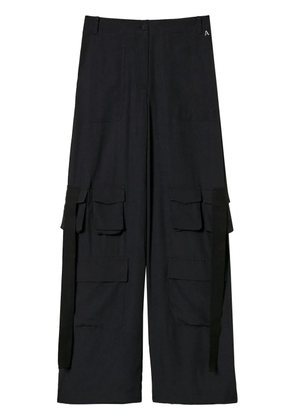 TWINSET Crêpe de Chine cargo trousers - Black