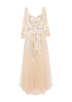 Saiid Kobeisy embroidered dress - Neutrals