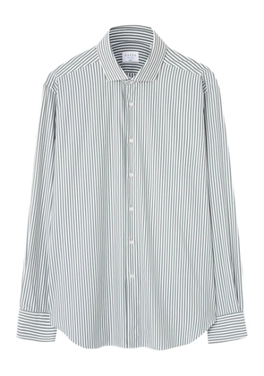 Xacus striped long-sleeve shirt - Green