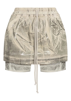Rick Owens DRKSHDW metallic-effect layered skirt - Neutrals