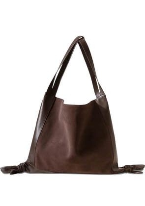 Hereu Cador suede knot shoulder bag - Brown