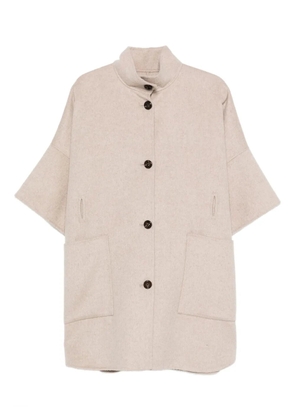 LIU JO button-fastening single-breasted coat - Neutrals