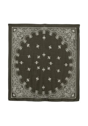 Cenere GB Ash paisley-print square scarf - Green