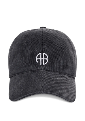 ANINE BING Jeremy embroidered cap - Grey