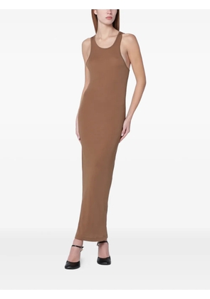 ENTIRE STUDIOS crew neck midi dress - Brown