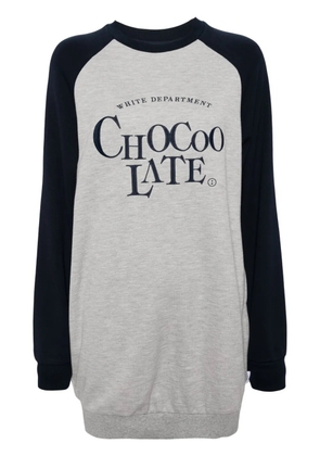 CHOCOOLATE logo-print dress - Blue