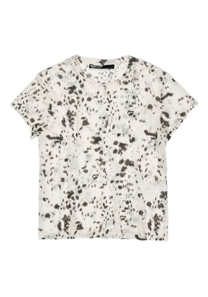 Bimba y Lola paint-splatter short-sleeve T-shirt - Neutrals