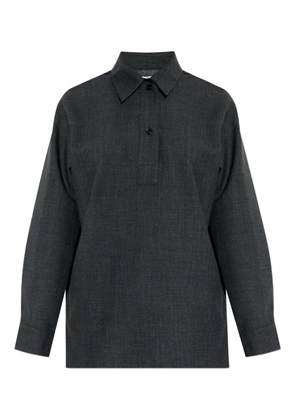 Studio Nicholson long-sleeve polo top - Grey