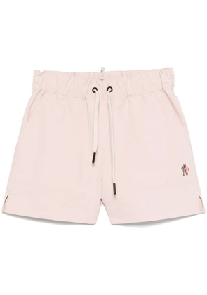 Moncler Grenoble logo-embroidered shorts - Pink