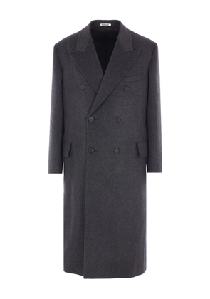 Auralee double-breasted coat - Black