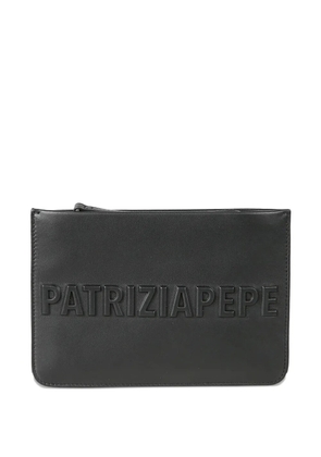 Patrizia Pepe embossed clutch bag - Black