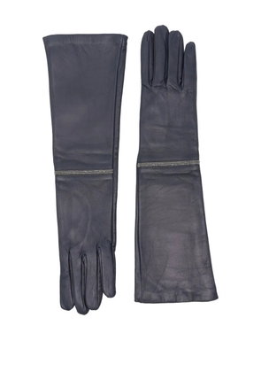 Peserico bead-embellished gloves - Blue