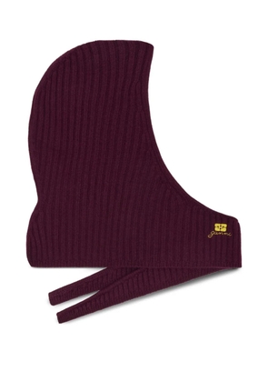 GANNI embroidered-logo balaclava