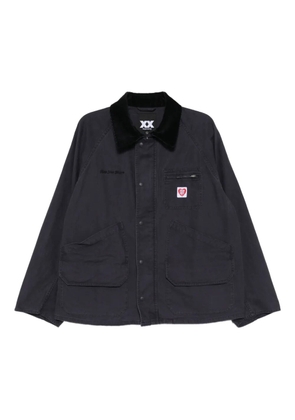 FINGERCROXX slogan-embroidered jacket - Blue