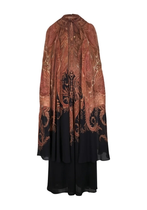 ZIMMERMANN Hypnotic paisley-print cape maxi dress - Brown