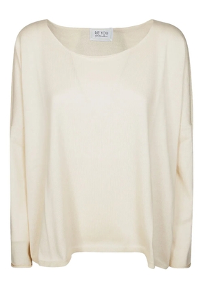 BeYou boat-neck sweater - Neutrals
