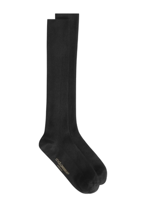 Dolce & Gabbana ribbed knee-high socks - Black