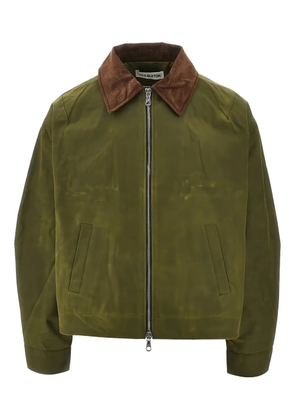 COLE BUXTON corduroy-collar overshirt - Green
