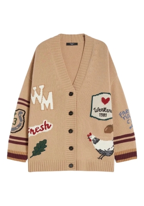 Weekend Max Mara embroidered stripe cardigan - Neutrals
