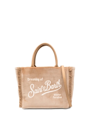 MC2 Saint Barth fringed velvet satchel - Brown