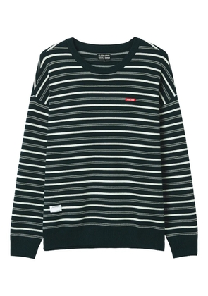 izzue striped crew-neck sweater - Green