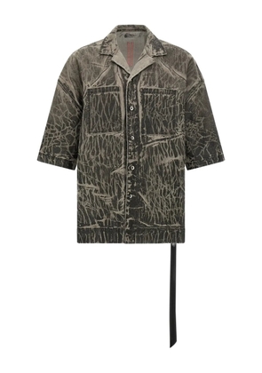 Rick Owens DRKSHDW Magnum Tommy crackle-effect shirt - Grey