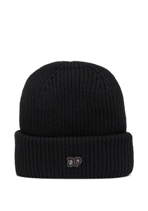 Daily Paper logo-embroidered beanie hat - Black