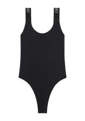 Off-White logo-band swimsuit - Black