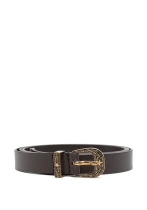DONDUP star-logo buckle belt - Brown
