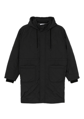 CHOCOOLATE logo-embroidered coat - Black