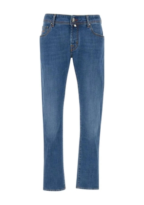 Jacob Cohën Nick logo-patch five-pocket jeans - Blue