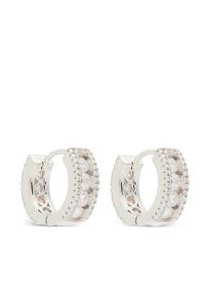 CERNUCCI diamond-embellished hoop earrings - Silver