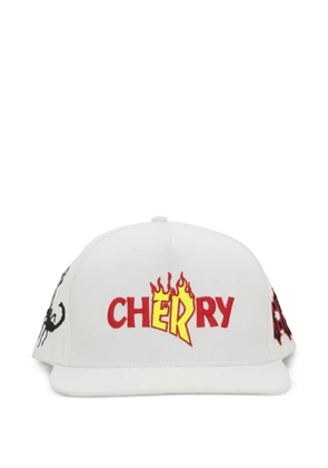 Cherry World logo-embroidered cap - White