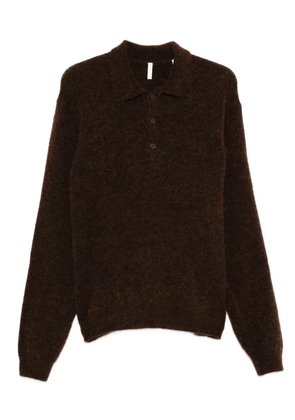 Sunflower polo-neck buttoned sweater - Brown