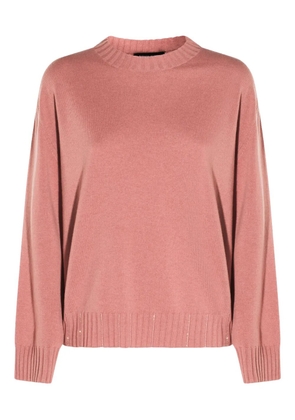 Fabiana Filippi ribbed-neck sweater - Pink
