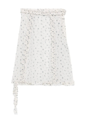 Rokh floral-print skirt - White