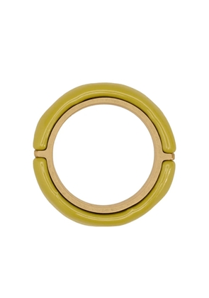 AMI Paris hammered lacquered resin ring - Gold