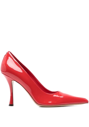 Ferragamo 110mm pointed-toe leather pumps - Red