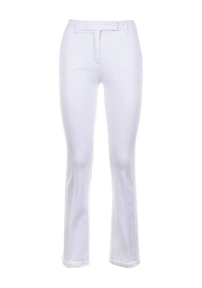 Via Masini 80 frayed-hem jeans - White