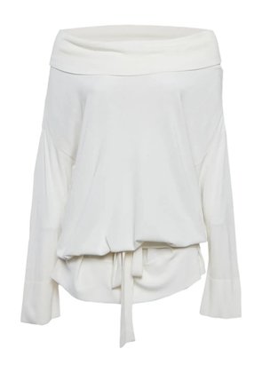 Max Mara knitted tied-waist top - White