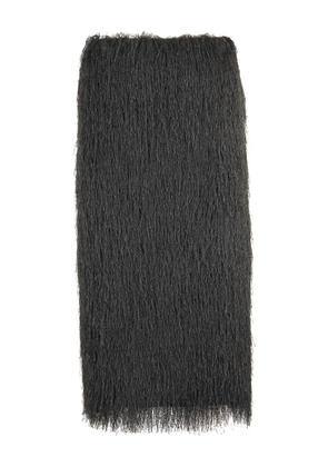 SOLOTRE fringed skirt - Black